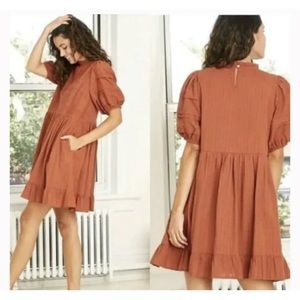 universal thread dress brown rust size small.